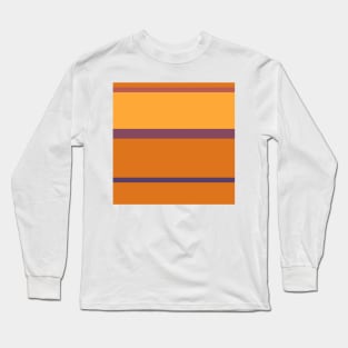 A mild merge of Old Heliotrope, Dark Mauve, Giant'S Club, Cocoa Brown and Yellow Orange stripes. Long Sleeve T-Shirt